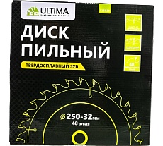 Диск пильный по дереву (250х32 мм, 48 зубьев) Ultima 115028