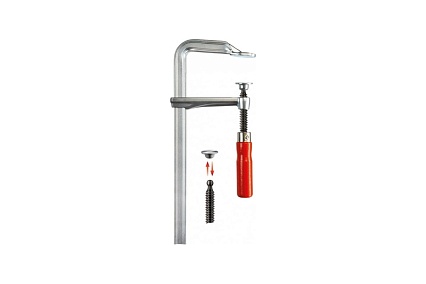 Цельнометаллическая струбцина BESSEY Gz30-10 300/100, 6 кн, деревянная ручка BE-GZ30-10