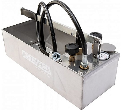 Ручной опрессовщик Icomar INOX 60 бар, двухклапанный, нержавеющая сталь 00915.5