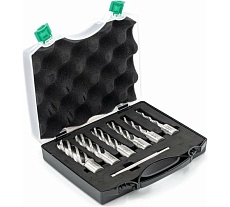 Набор сверл корончатых по металлу HSS Bohre 12,14,16,18,20,22 мм х55 Weldon 19, штифт 6,34х103 КБ003623