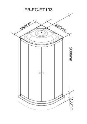 Душевая кабина Parly EC1031 100x100 см