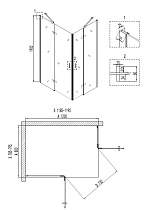 Душевой уголок Niagara Nova NG-6617-08 120x80 прозрачный, хром