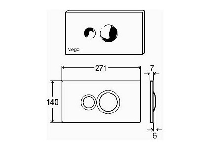 Кнопка смыва Viega Visign for Style 10 596323