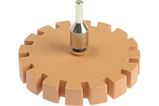 Круг шлифовальный резиновый TURBO, для очистки от клея, ценников, скотча, 100х16x6 мм Тундра 7386888