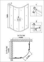 Душевой уголок Niagara Nova NG-6686-08 80x80 прозрачный, хром