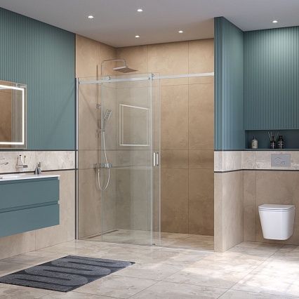 Душевая дверь BelBagno SOFT_CLOSE-2-BF-1-180-C-Cr 180x200 прозрачная, хром