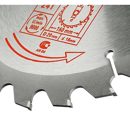 Диск пильный по дереву 160x20/16 мм, 24Z TGS TORGWIN S42885