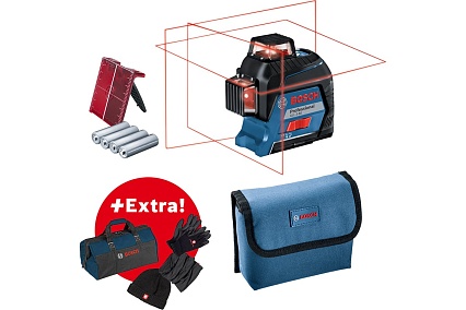 Лазерный нивелир Bosch GLL 3-80 + зимний набор + сумка 0.615.994.0M0