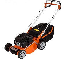 Газонокосилка Oleo-Mac gv 44 tk comfort, двигатель emak k450 ohv (123 cc), самоходная, травосборник 60 л, ширина деки 44 см, ширина кошения 41 см, 24.5 кг 6610-9074E5