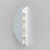 Зеркало-пенал Jorno Solis 34 см с подсветкой и бесконтактным включателем Sol.11.34/W/JR