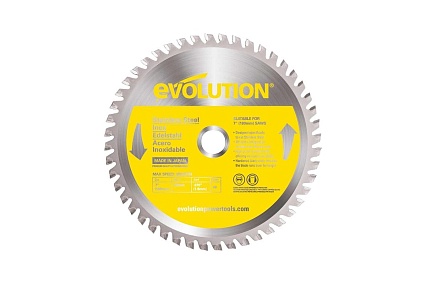 Диск (180х20х1,8 мм; 48 зубьев) по нержавеющей стали Evolution EVOBLADE180SS