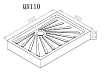 Поддон для душа Cerutti QR110 110x80 прямоугольный