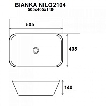 Раковина Nilo Bianka 2104 50.5 см