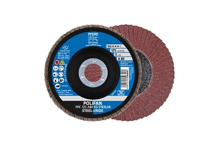 Круг шлифовальный лепестковый PFC 125 A80 SG STEELOX PFERD 67708125
