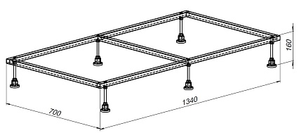 Каркас для поддона Allen Brau 8.00005 140x80