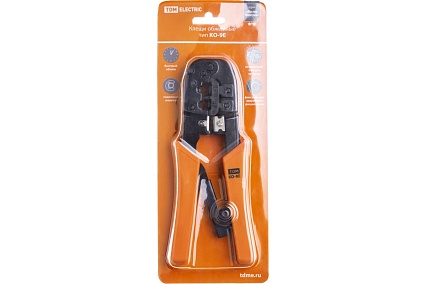 Обжимные клещи TDM ELECTRIC KO-9E обжим RJ-11, RJ-45, «МастерЭлектрик» SQ1001-0007