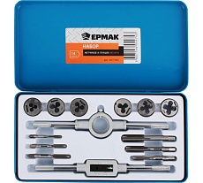 Набор метчиков и плашек Ермак 14 предметов М3-М10 657-002