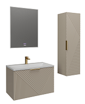 Мебель для ванной Grossman Блисс 80 см бежевый матовый