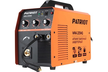 Сварочный инверторный полуавтомат Patriot WMA 205MQ MIG/MAG/MMA, полуавтоматическая сварка в среде 605302155