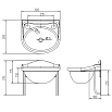 Раковина Migliore Milady 32 см ML.MLD-25.742S.BI отверстие слева