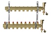 Комплект коллекторов Danfoss FHF-9 set с кронштейнами и воздухоотводчиками 9 контуров 088U0709