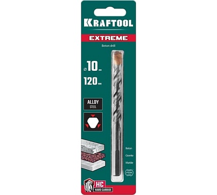 Сверло по бетону Kraftool Extreme 10x120 мм 29166-120-10