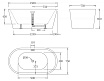 Акриловая ванна BelBagno BB71-1500 150x75 см со сливом-переливом хром