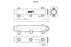 Коллектор MVI из нержавеющей стали, м\ц 100мм, 1 1/4"x1/2", 5 выходов (пара) ML.405.07