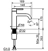 Смеситель для раковины Plumberia IXO XO0053GR графит матовый