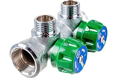 Регулирующий коллектор STOUT 3/4, 2 отвода 1/2, плоское уплотнение SMB-6849-341202