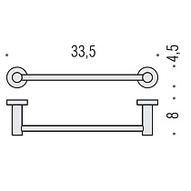 Полотенцедержатель Colombo Plus W4909.CR хром