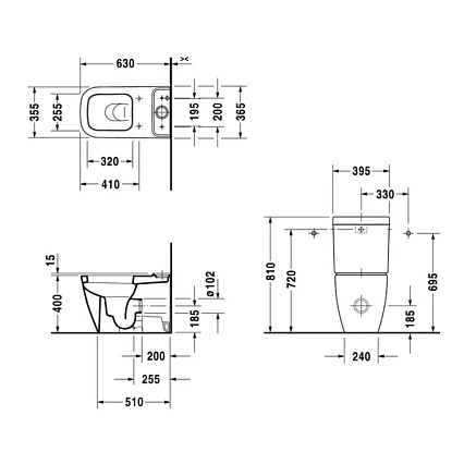 Чаша для унитаза Duravit Happy D.2 2134090000