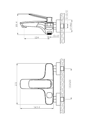 Смеситель для ванны Agger Surprise A0110000