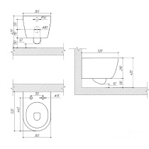 Подвесной унитаз SET Aquatek Амадео с инсталляцией