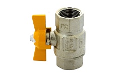 Кран ITAP LONDON ВВ 3/4 газовый, бабочка желтая 068 3/4'