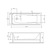 Акриловая ванна Am.Pm Gem W90A-150-070B-A 150x70 см черный матовый