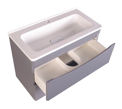 Тумба с раковиной Style Line Бергамо мини Люкс Plus 70 см подвесная