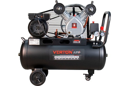 Компрессор Verton Air AC-50/450RV 230/50 В/Гц, масляный, ременной, 450 л/м, 50 л, 10 бар, 2.2 кВт, 1000 об/мин, рапид, асинхронный, однофазный 01.14017.15124