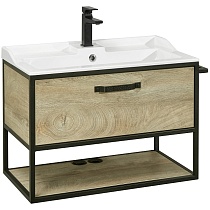 Мебель для ванной Акватон Лофт Фабрик 80 см, раковина Фабиа, дуб эндгрейн