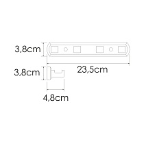 Крючок WasserKRAFT Rhin K-8774, планка 4 крючка