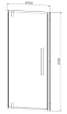 Душевая дверь Vincea Alpha VDP-3AL100CL 100x195 хром, прозрачная
