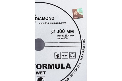 Диск алмазный отрезной Сплошной New Formula (300х25.4 мм) TRIO-DIAMOND W408