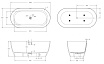 Ванна из искусственного камня Cezares Relax 150x75 см белый матовый CZR-RELAX-150-75-57-SSB