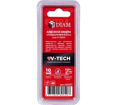 Сверло алмазное 10x35 мм, 1/4 HEX-E Extra Line V-TECH (в.спекание) Diam 320327