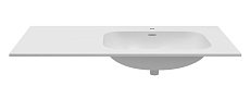 Раковина Vincea Elise 100 см Corian, белый матовый, правая VCB-4EL100MW-R