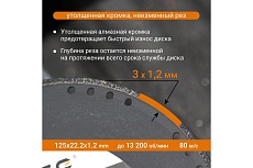 Диск алмазный отрезной по металлу 125х22.2 мм RAGE by VIRA 607125
