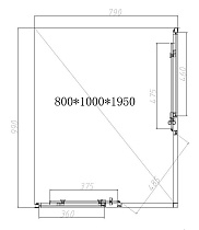 Душевой уголок Vincea Slim-N VSS-4SN8010CL 100x80 хром, стекло прозрачное