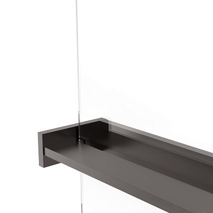 Душевая перегородка Vincea Walk-In VSW-1HR900GSGM 90x200 вороненая сталь, янтарь