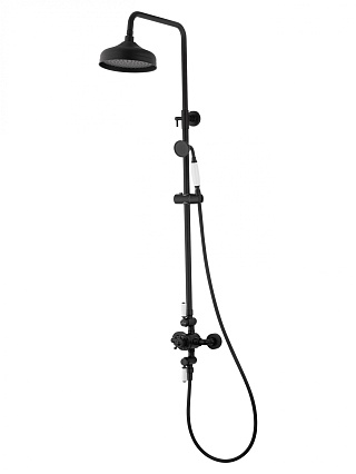 Душевая стойка Wonzon&Woghand Retro WW-B3041-MB термостат, черный матовый