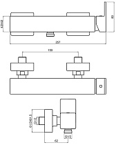 Смеситель для душа AQUAme Savona AQM6813GG полированное золото